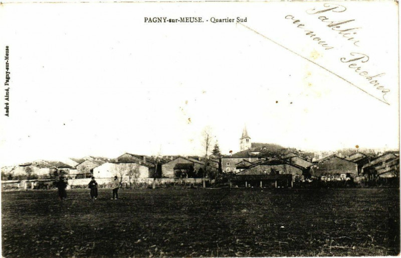 Carte postale ancienne Pagny-sur-Meuse - Quartier Sud à Pagny-sur-Meuse