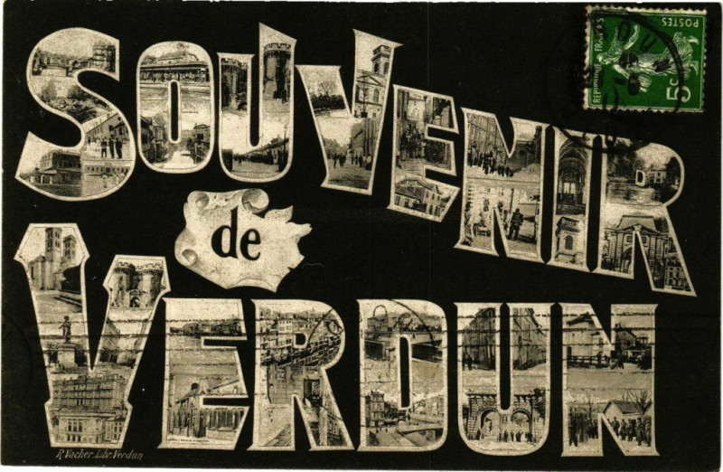 Carte postale ancienne Souvenir de Verdun à Verdun