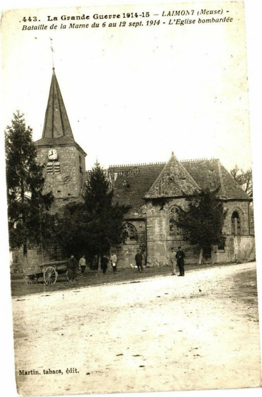 Carte postale ancienne La Grande Guerre 1914-15 - Laimont (Meuse) Bataille de la Marne... à Laimont