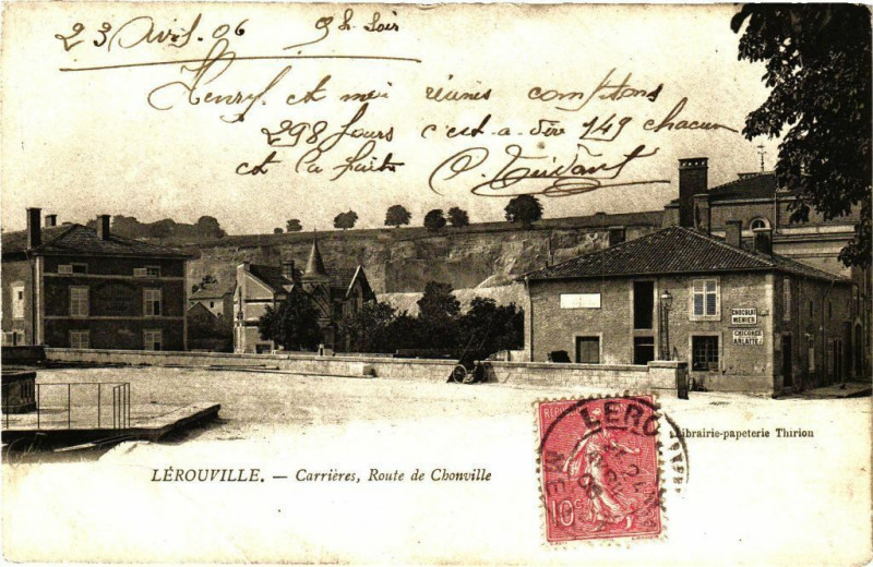 Carte postale ancienne Lérouville - Carriéres, Route de Chonville à Lérouville
