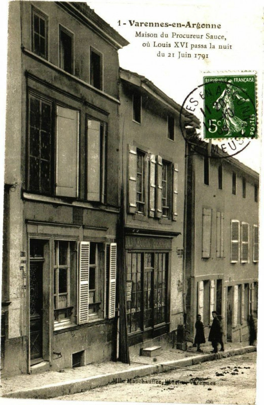 Carte postale ancienne Varennes-en-Argonne -Maison du Procureux Sauce,ou Louis Xvi .... à Varennes-en-Argonne