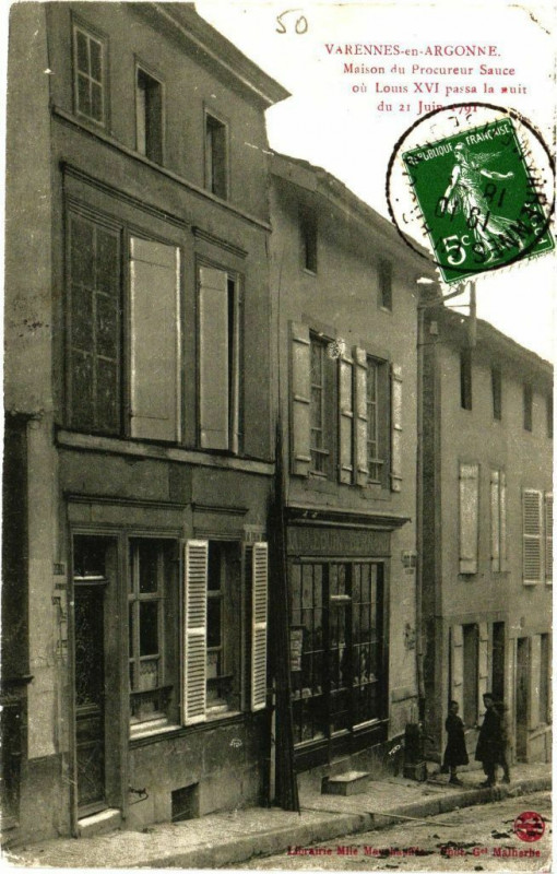 Carte postale ancienne Varennes-en-Argonne -Maison du Procureux Sauce,ou Louis Xvi .... à Varennes-en-Argonne