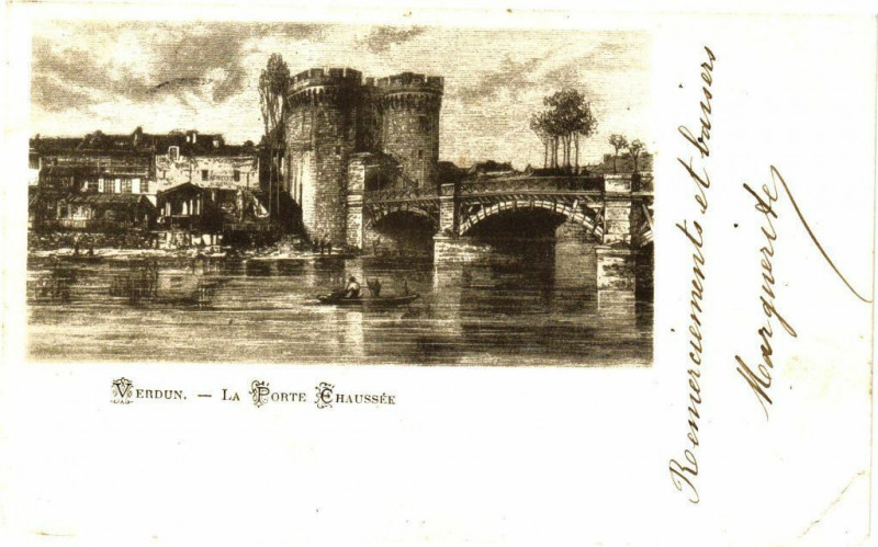 Carte postale ancienne Verdun - La Porte Chaussée à Verdun