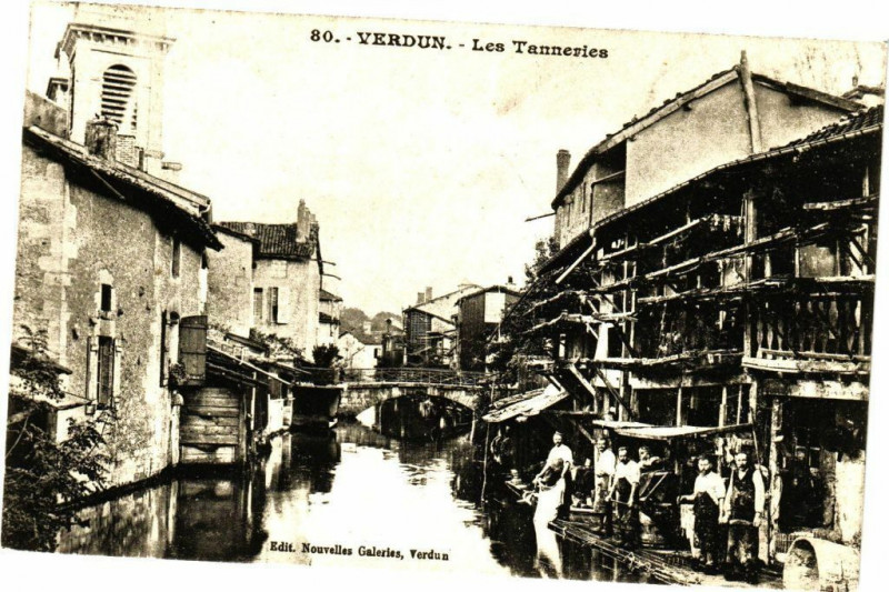 Carte postale ancienne Verdun- Les Tanneries à Verdun