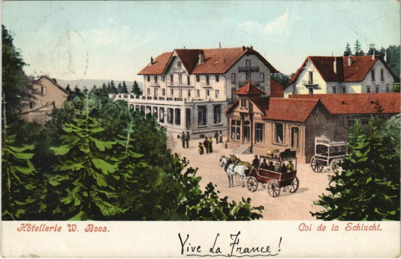 Carte postale ancienne Col de La Schlucht hotellerie W. Boos