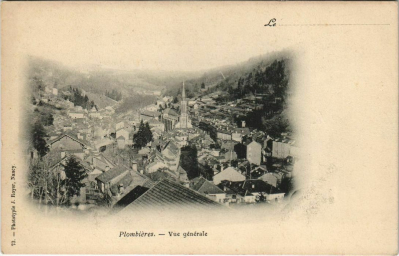 Carte postale ancienne Plombieres Vue générale