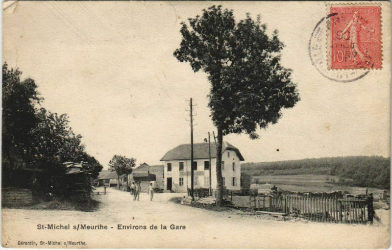 Carte postale ancienne Saint-Michel-sur-Meurthe de la Gare à Saint-Michel-sur-Meurthe