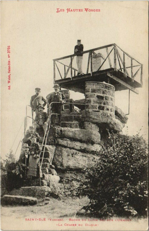 Carte postale ancienne Saint-Die Roche du Sapin Sec sur l'Ormont