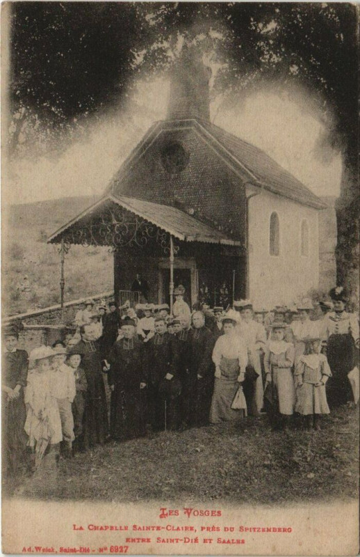 Carte postale ancienne Les Vosges La Chapelle Sainte-Claire Pres Du Spitzenberg