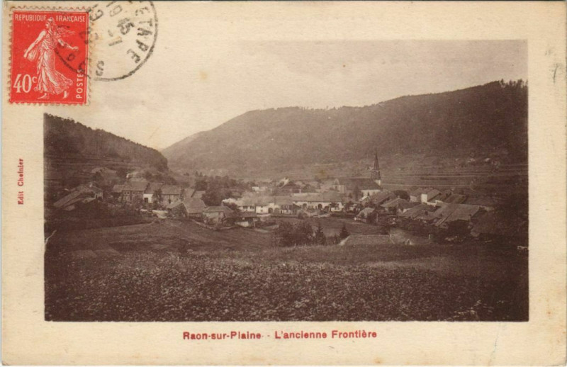 Carte postale ancienne Raon-sur-Plaine L'ancienne Frontiere à Raon-sur-Plaine