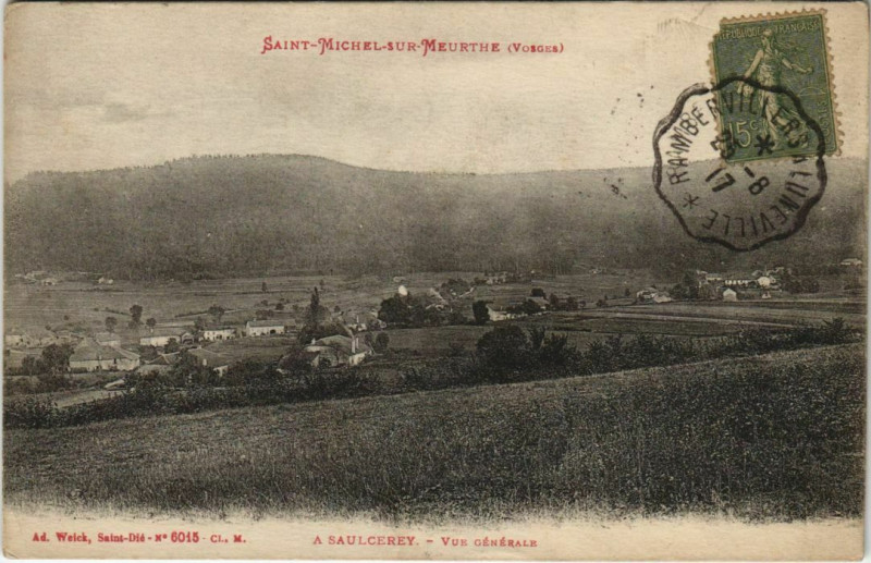 Carte postale ancienne Saint-Michel-sur-Meurthe A Saulcerey vue générale à Saint-Michel-sur-Meurthe