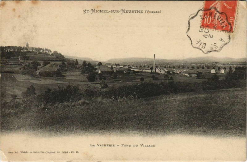 Carte postale ancienne Saint-Michel-sur-Meurthe La Vacherie Fond du Village à Saint-Michel-sur-Meurthe