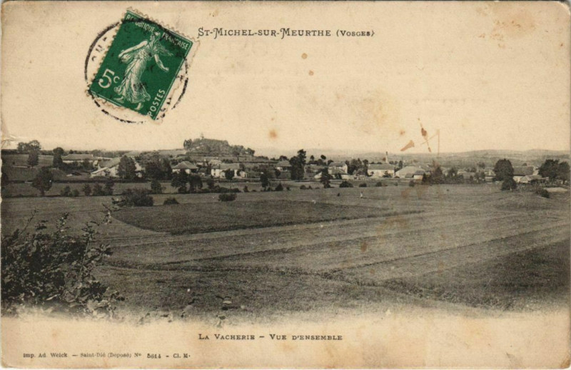 Carte postale ancienne Saint-Michel-sur-Meurthe La Vacherie Vue D'Ensemble à Saint-Michel-sur-Meurthe