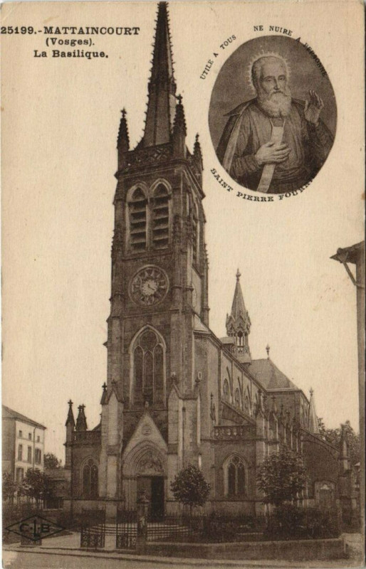Carte postale ancienne Mattaincourt La Basilique à Mattaincourt