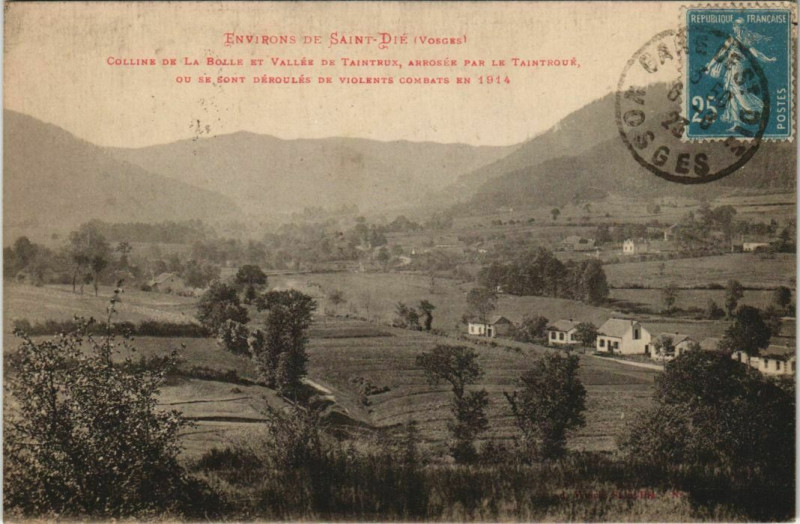Carte postale ancienne Colline de la Bolle et de Taintreux