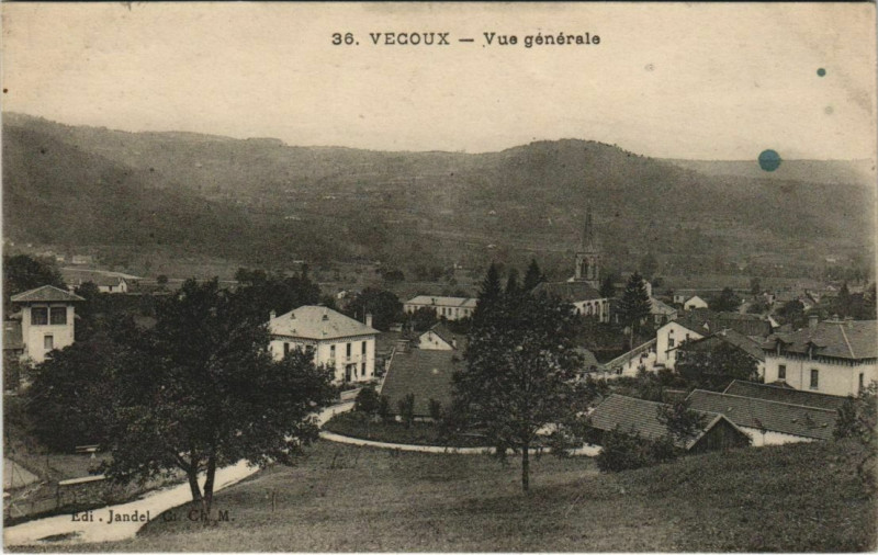 Carte postale ancienne Vecoux Vue générale à Vecoux