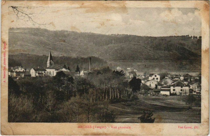 Carte postale ancienne Arches Vue générale à Arches