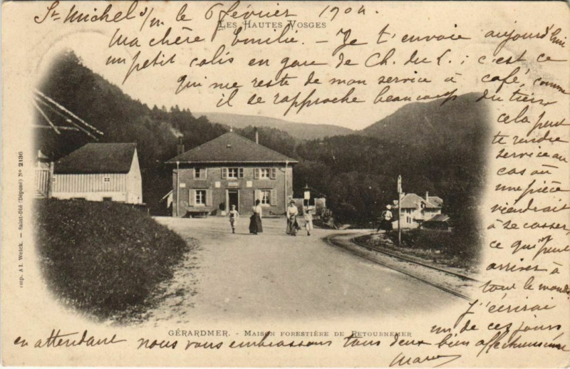 Carte postale ancienne Gerardmer Maison Forestiere de Retournemer à Gérardmer
