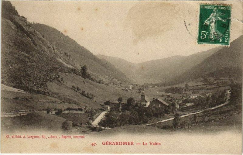 Carte postale ancienne Gerardmer Le Valtin à Gérardmer