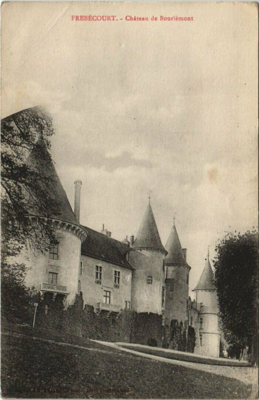 Carte postale ancienne Frebecourt Chateau de Bourlemont à Frebécourt
