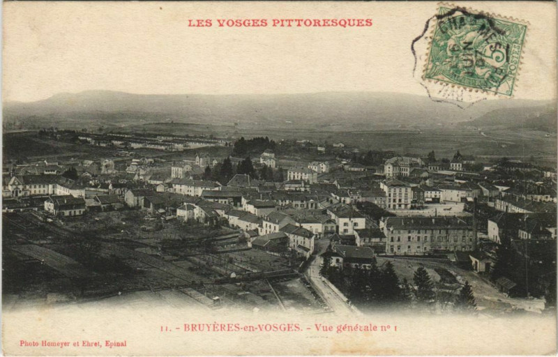 Carte postale ancienne Bruyeres-en-Vosges à Bruyères