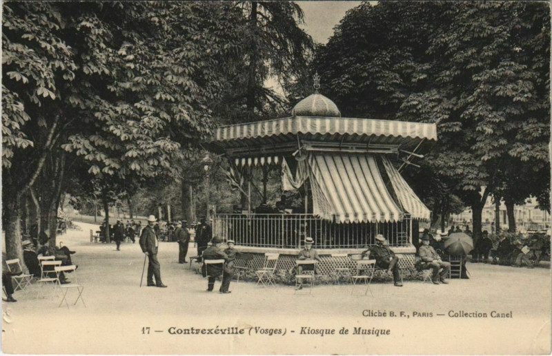 Carte postale ancienne Contrexeville Kiosque de Musique à Contrexéville