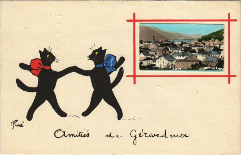 Carte postale ancienne Amities de Geraredmer