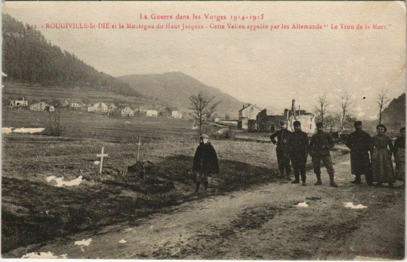 Carte postale ancienne Rougiville-Saint-Die Trou de la Mort