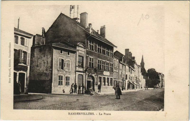 Carte postale ancienne Rambervillers - La poste à Rambervillers