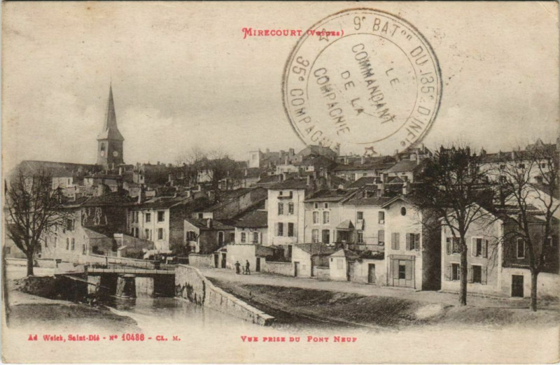 Carte postale ancienne Mirecourt - Vue prise du pont neuf à Mirecourt