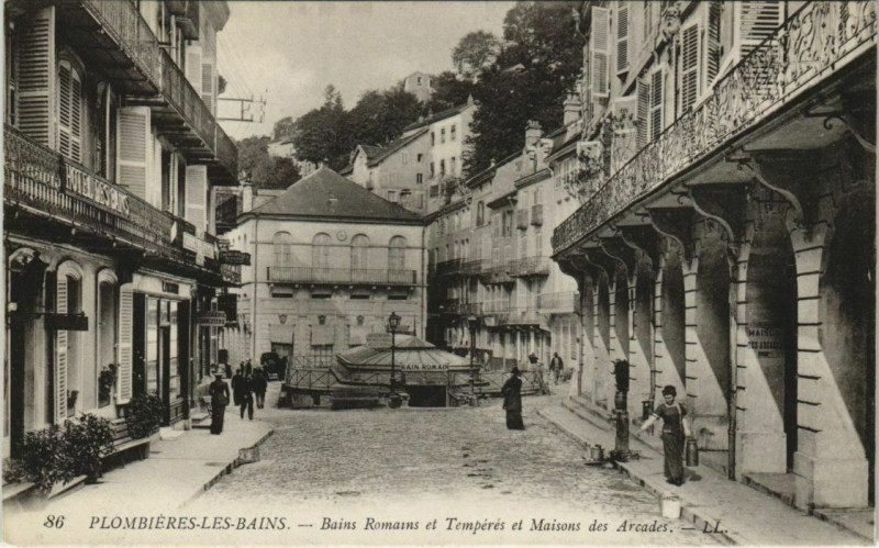 Carte postale ancienne Plombieres-les-Bains - Bains romains à Plombières-les-Bains