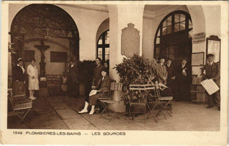 Carte postale ancienne Plombieres-les-Bains - Les sources à Plombières-les-Bains