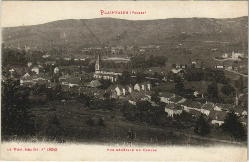 Carte postale ancienne Plainfaing - Vue générale à Plainfaing