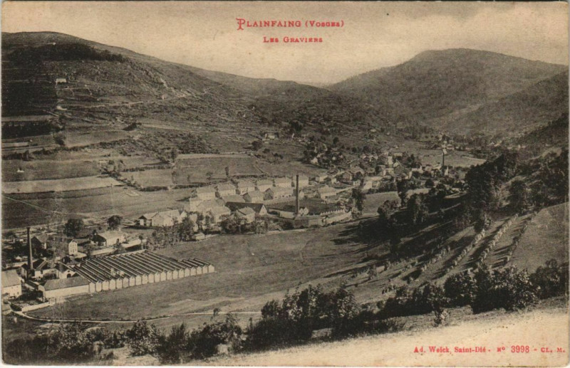 Carte postale ancienne Plainfaing - Les graviers à Plainfaing