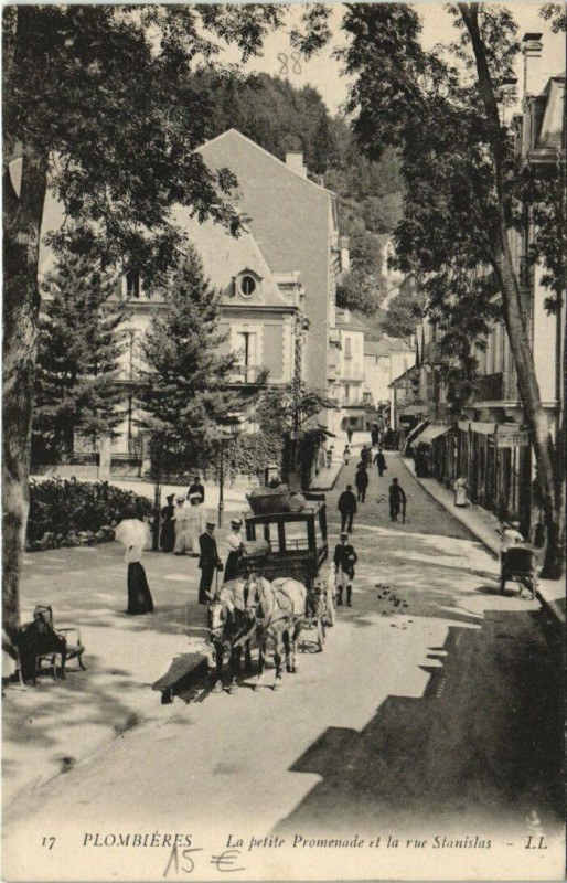 Carte postale ancienne Plombieres - Le petite Promenade