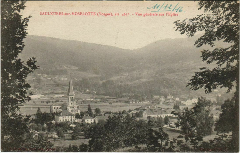 Carte postale ancienne Saulxures-sur-Mostelotte - Vue générale