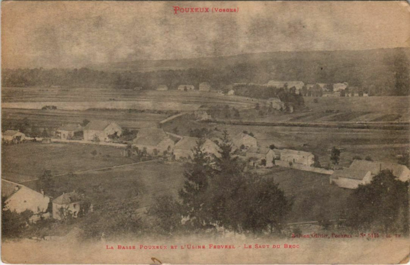 Carte postale ancienne Pouxeux - La basse Pouxeux à Pouxeux