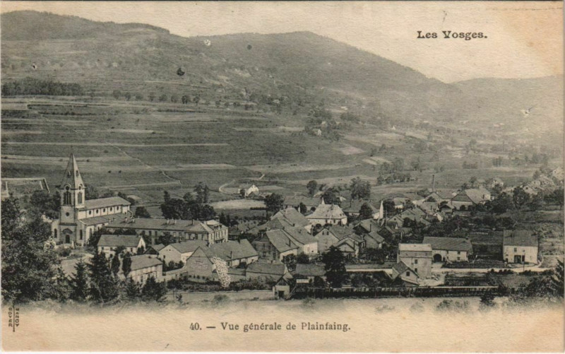 Carte postale ancienne Les Vosges - Vue générale de Plainfaing à Plainfaing