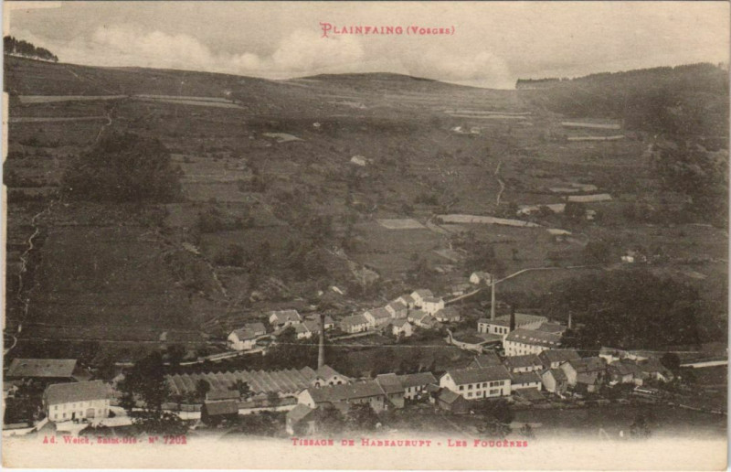Carte postale ancienne Plainfaing - Tissage de habeauruft à Plainfaing