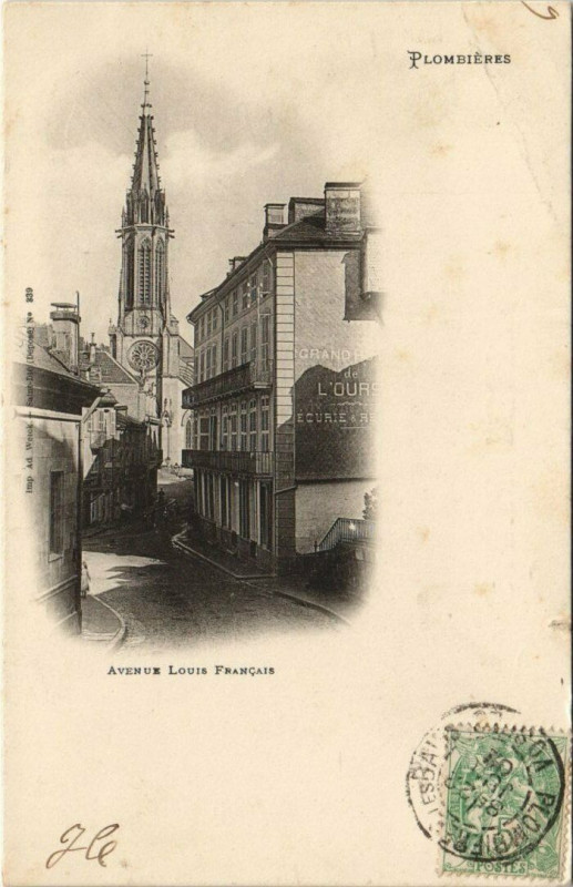 Carte postale ancienne Plombieres - Avenue louis francais