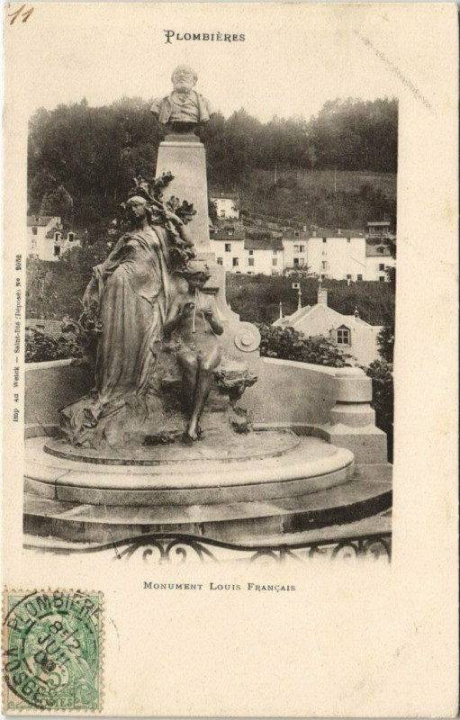Carte postale ancienne Plombieres - Monument louis francais