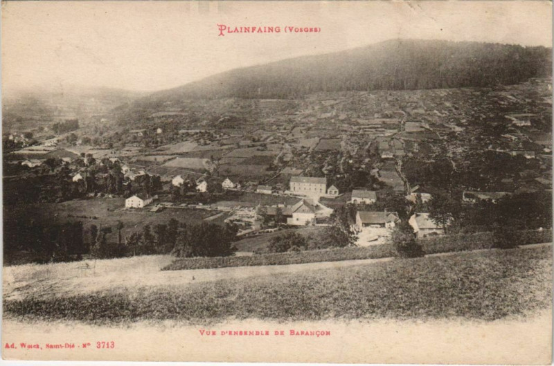 Carte postale ancienne Plainfaing - Vue d'enesemble à Plainfaing