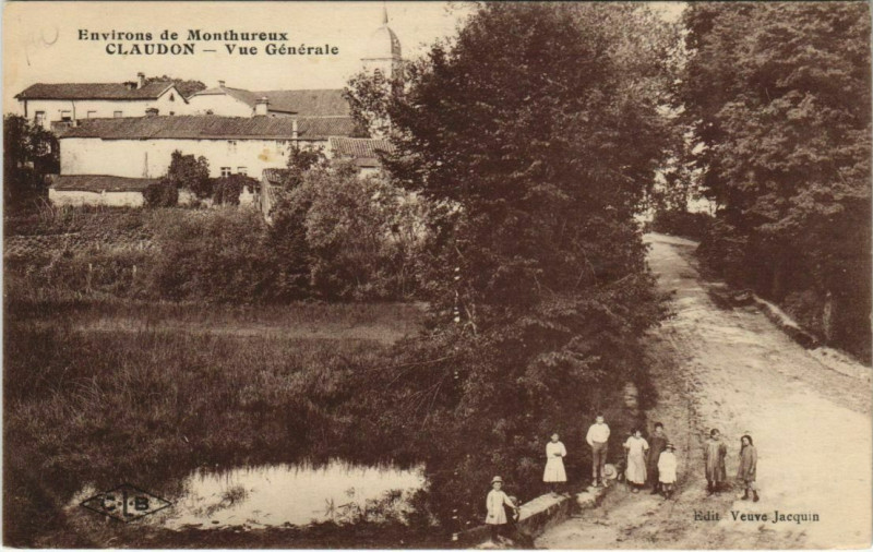 Carte postale ancienne Claudon Vue générale à Claudon