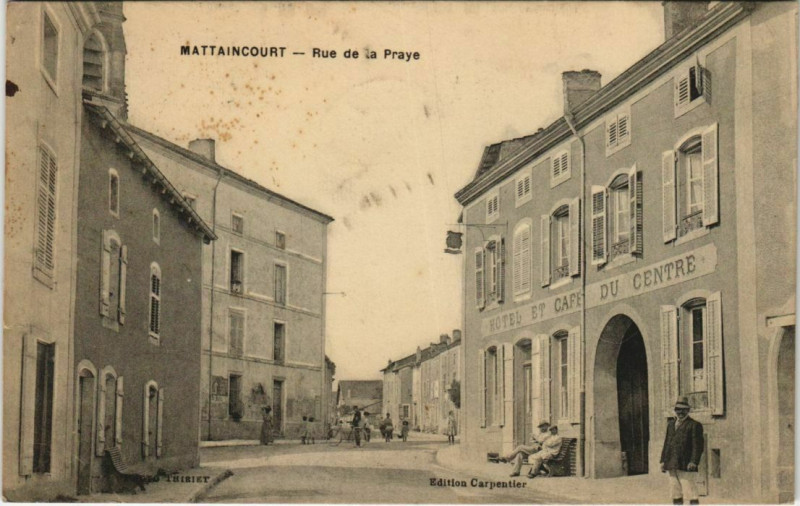 Carte postale ancienne Mattaincourt - Rue de la praye à Mattaincourt