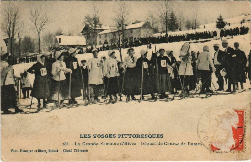 Carte postale ancienne La Grande Semaine d'Hiver Départ de Course à Grand