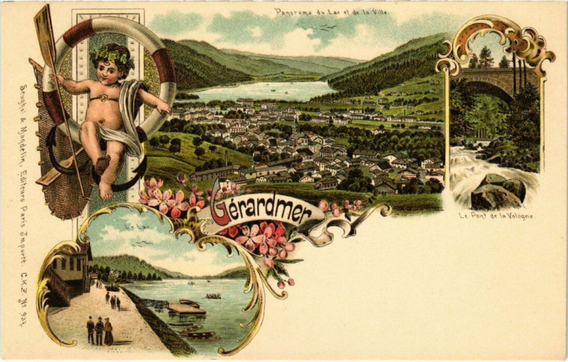 Carte postale ancienne Litho Gérardmer - Souvenir à Gérardmer