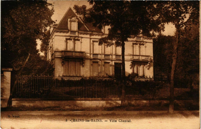 Carte postale ancienne Vosges Bains-les-Bains Villa Chantal