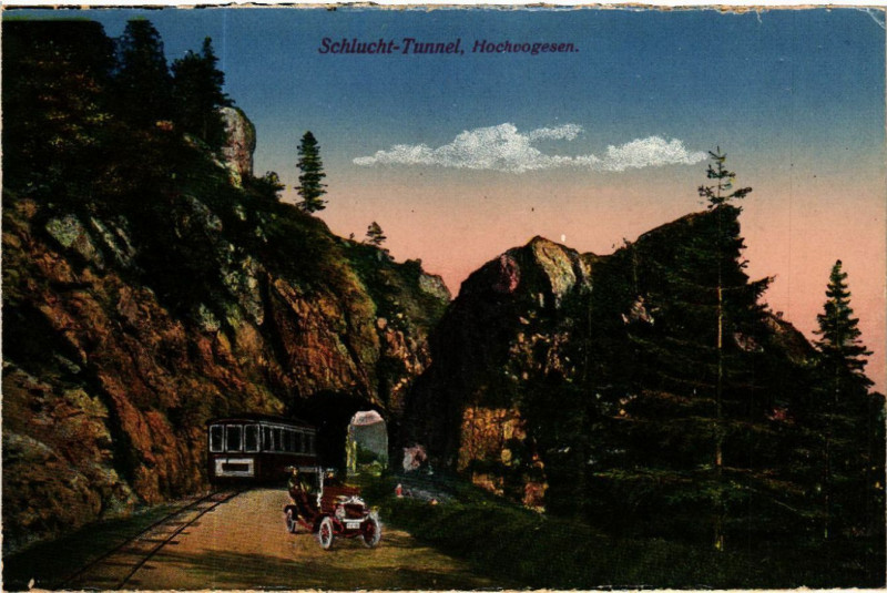 Carte postale ancienne Schlucht Tunnel