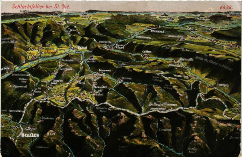 Carte postale ancienne Schlachtfelder bei Saint-Die