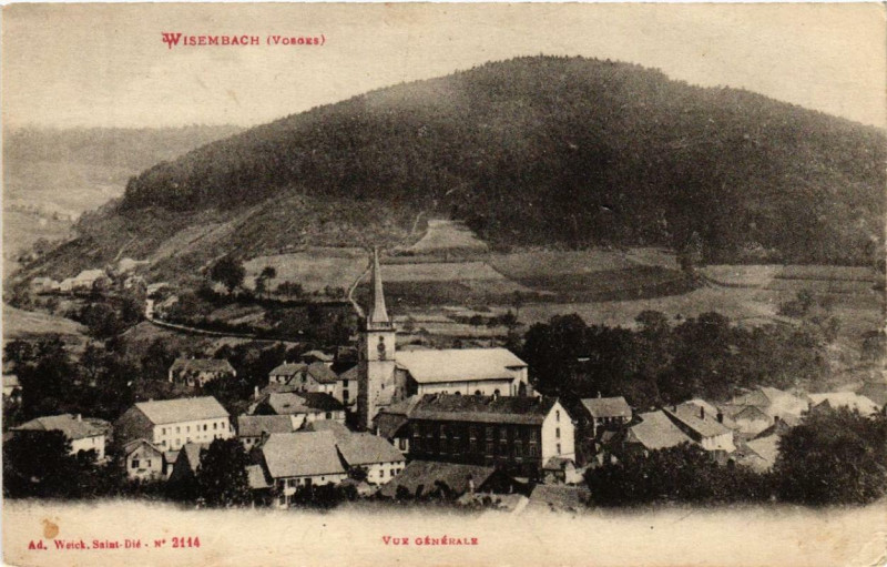 Carte postale ancienne Wisembach Vue générale. à Wisembach